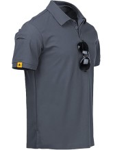 Mens Polo Shirts Short Sleeve Moisture Wicking Golf Polo Athletic Collared Shirt Tennis T-Shirt Tops