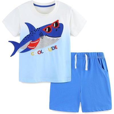 Boy Clothes 100% Cotton Jersey Short Sleeve T-Shirt 